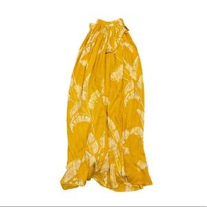 Yellow W/ White Leaves Skirt
 ☻ TJ Maxx